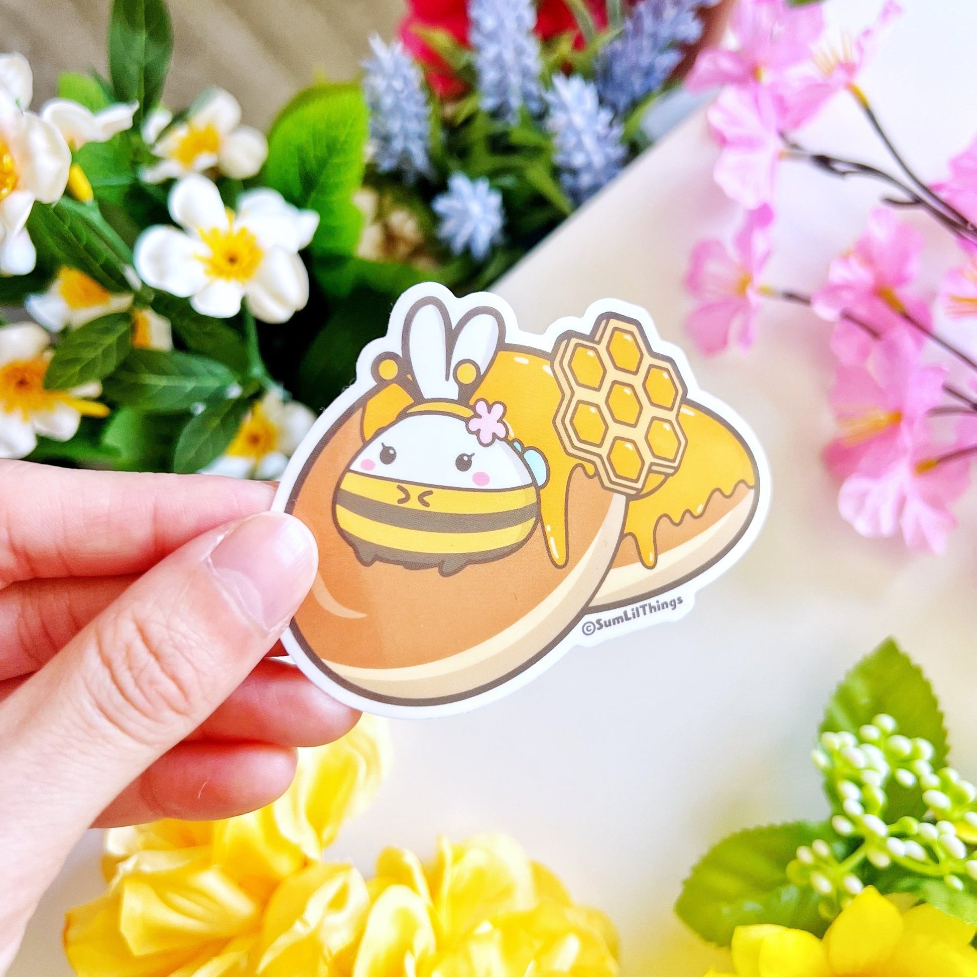 Vinyl Sticker - Honey Donut Mimi (Transparent) - SumLilThings