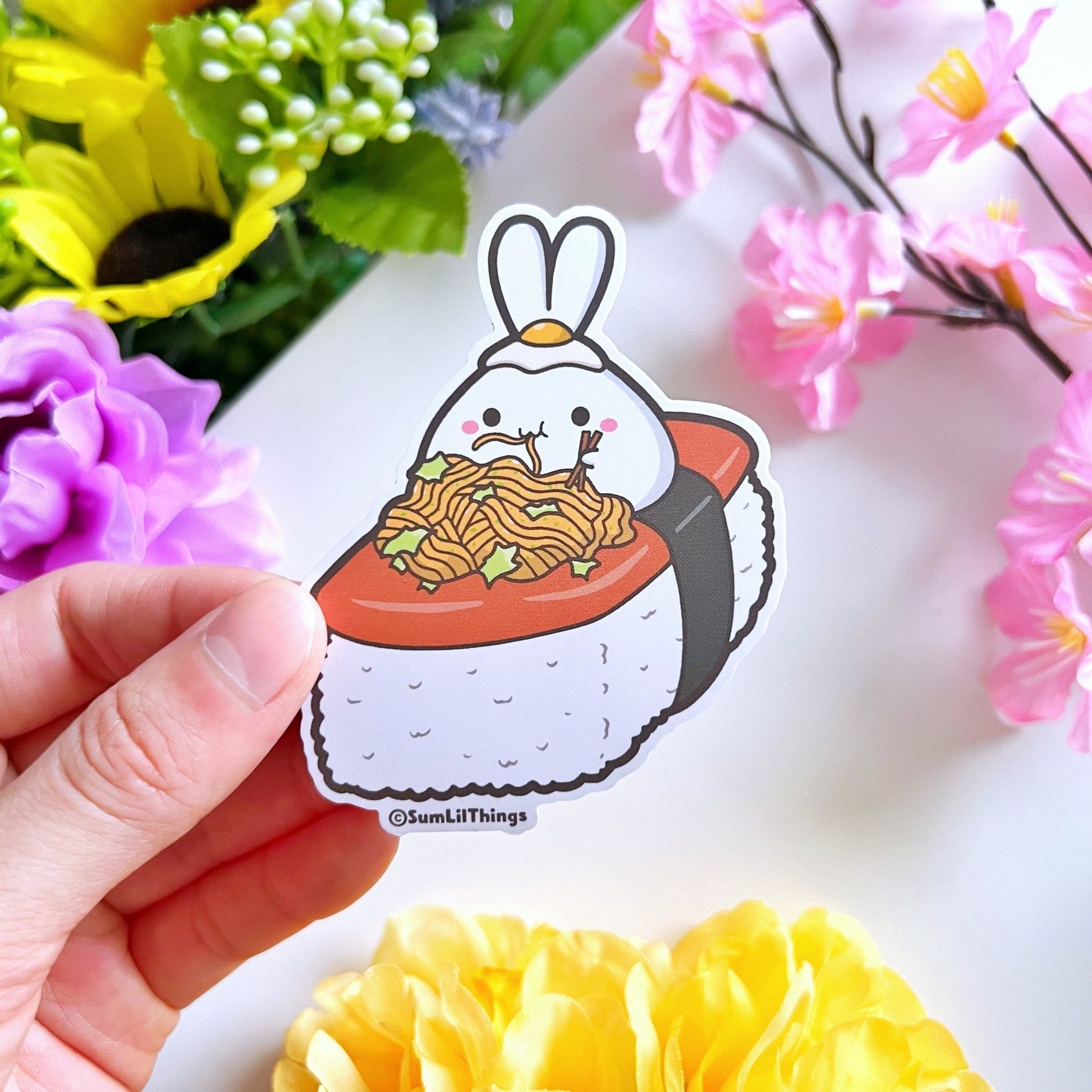 Vinyl Sticker - Spam Musubi with Yakisoba - SumLilThings