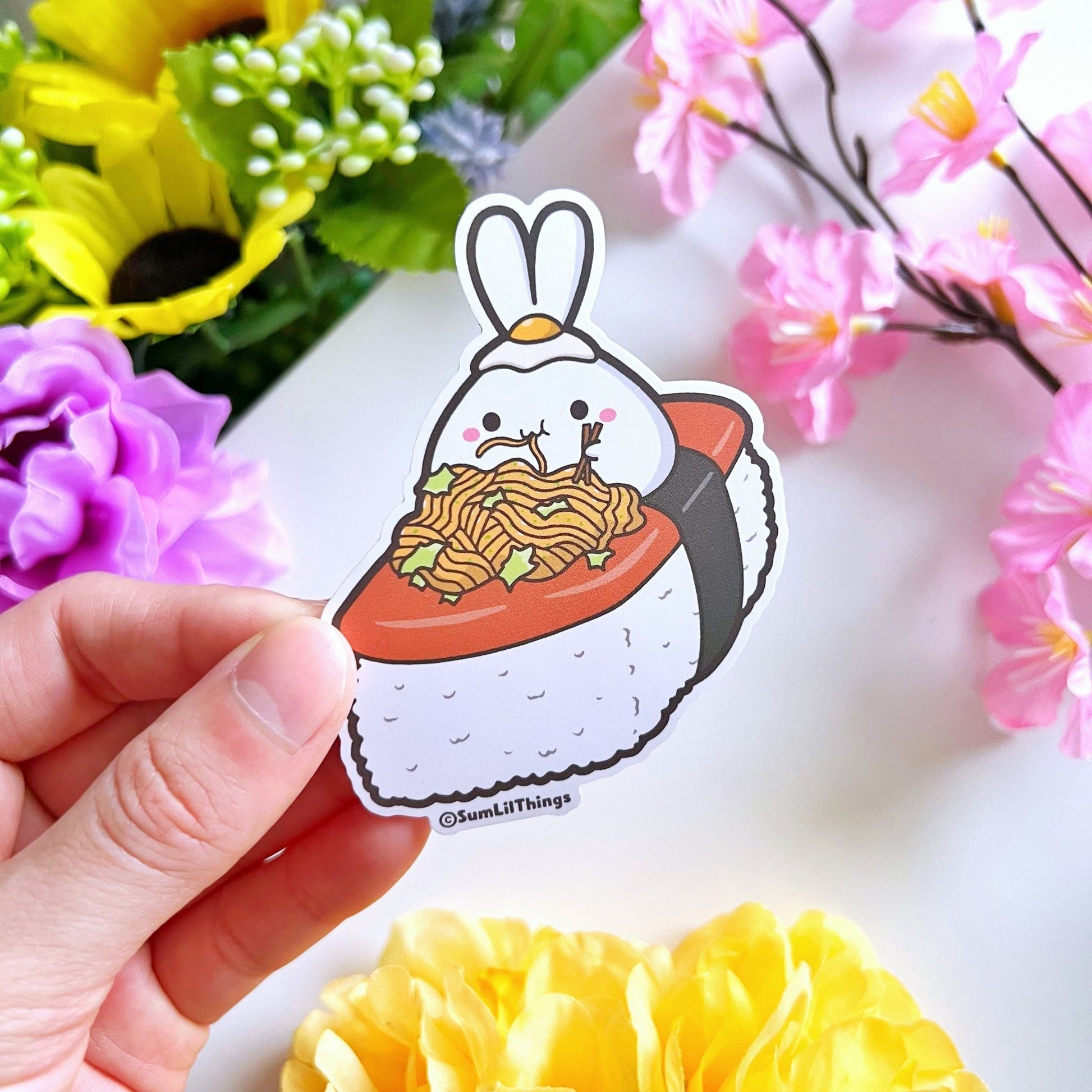 Vinyl Sticker - Spam Musubi with Yakisoba - SumLilThings