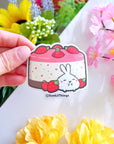 Vinyl Sticker - Strawberry Pudding (Transparent) - SumLilThings