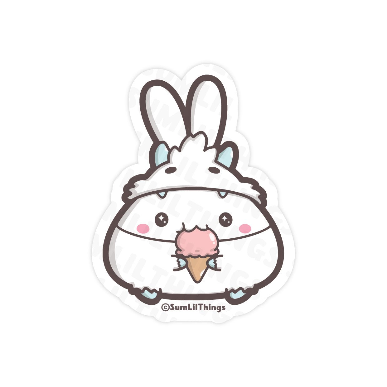 Vinyl Sticker - Yeti with Ice Cream - SumLilThings