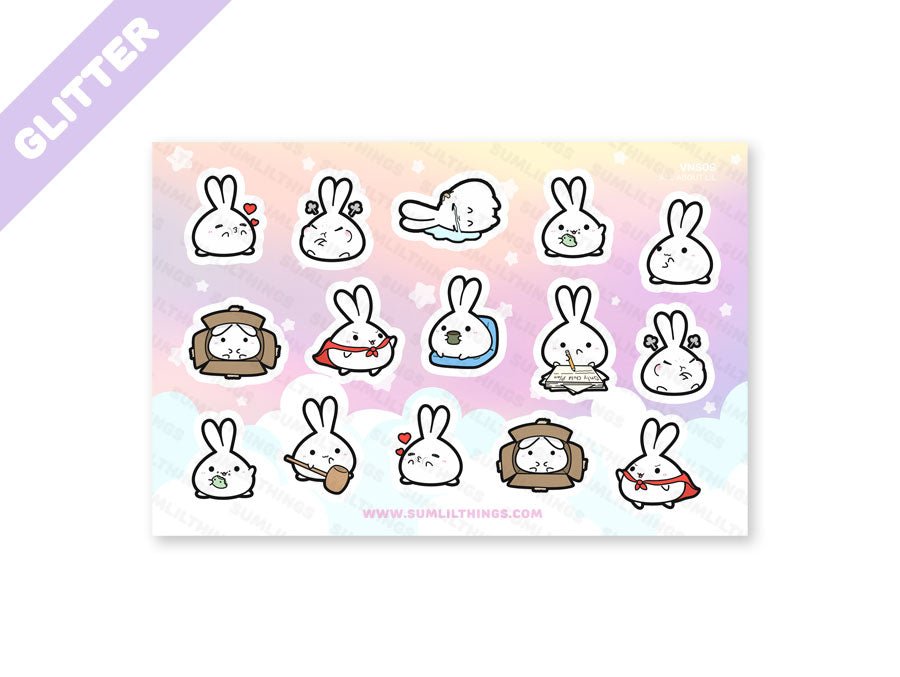 VNS009 - All About Lil - Glitter Sticker - SumLilThings