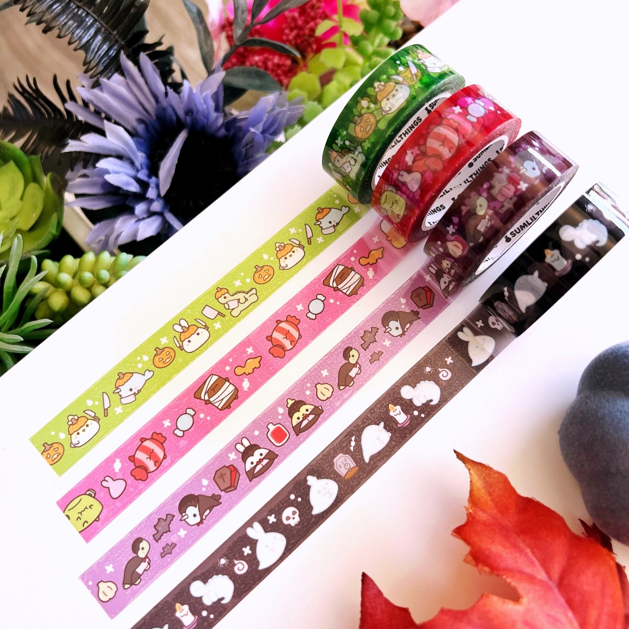 Washi Tape - A Lil' Haunted Series - Set of 5 - SumLilThings