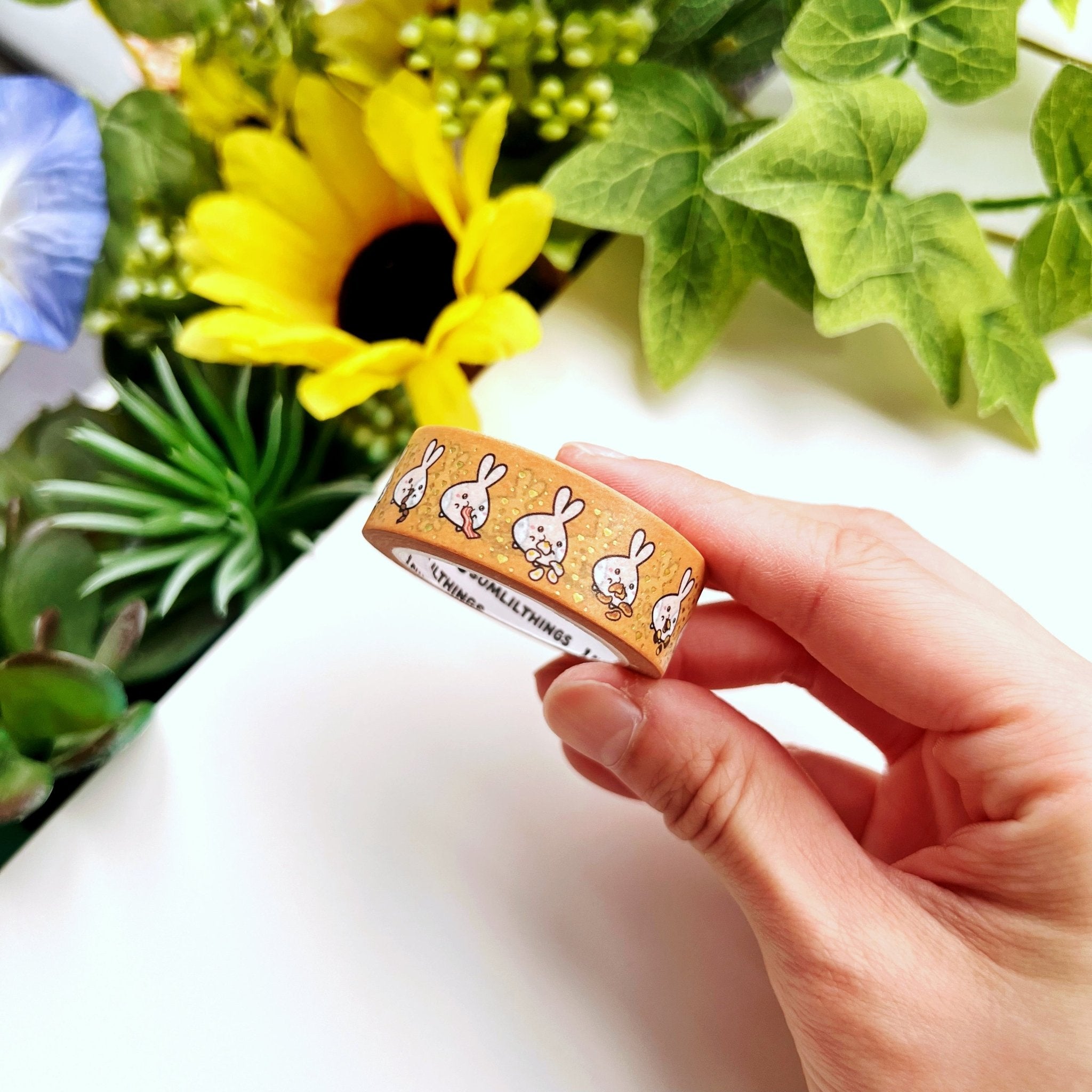 Washi Tape - Breakfast Munchies (15mm) - Holo Gold Foil - SumLilThings