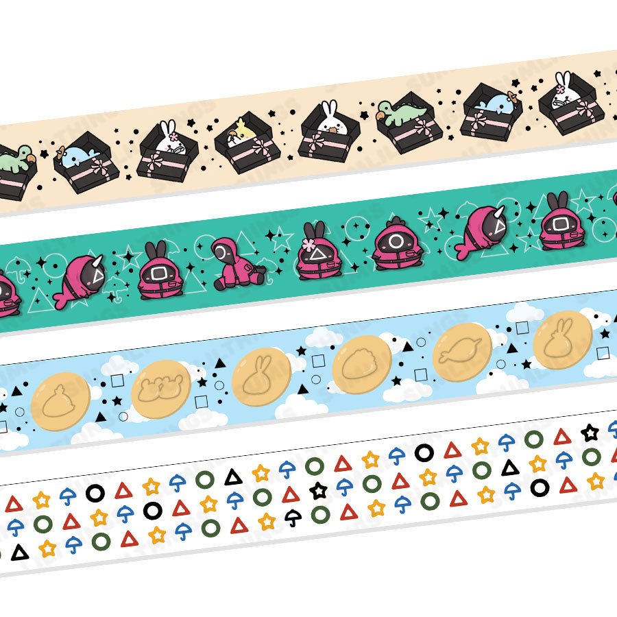 Washi Tape - Lil Children's Game - Gold Foil - (Set of 4) - SumLilThings