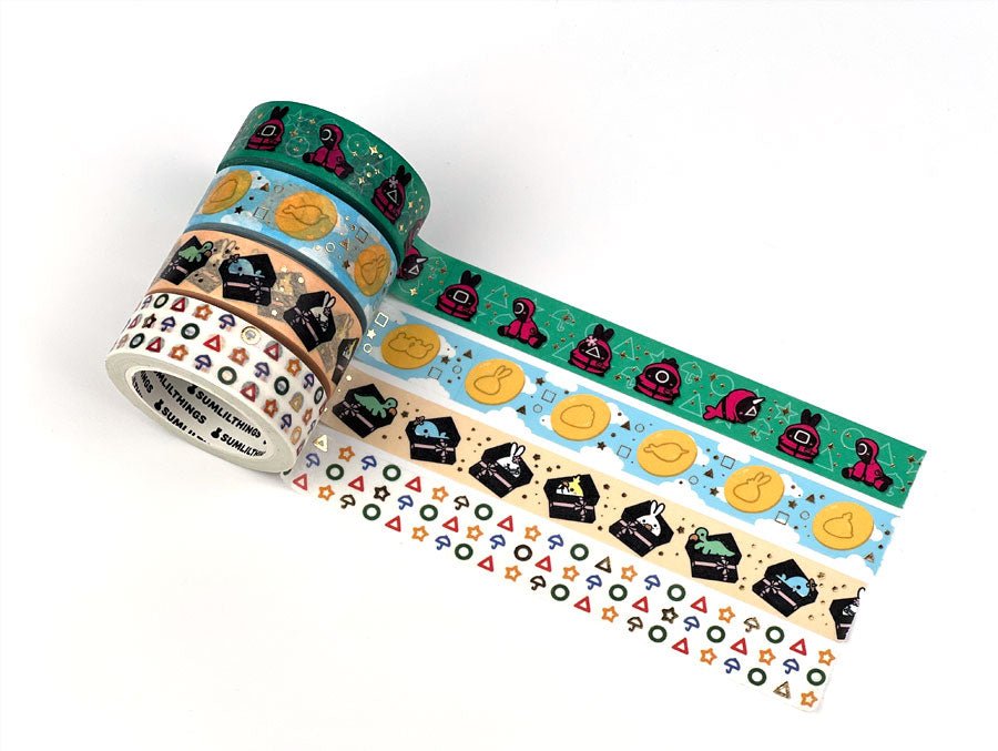 Washi Tape - Lil Children's Game - Gold Foil - (Set of 4) - SumLilThings