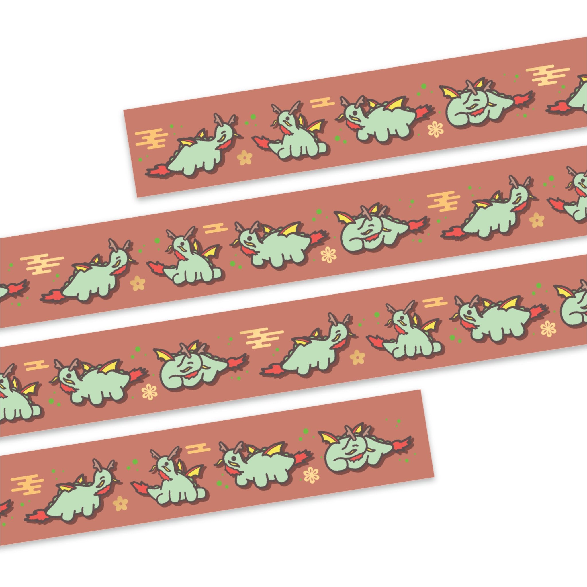 Washi Tape - Lil' Dragon Nohnoh (15mm) - Holo Gold Foil - SumLilThings