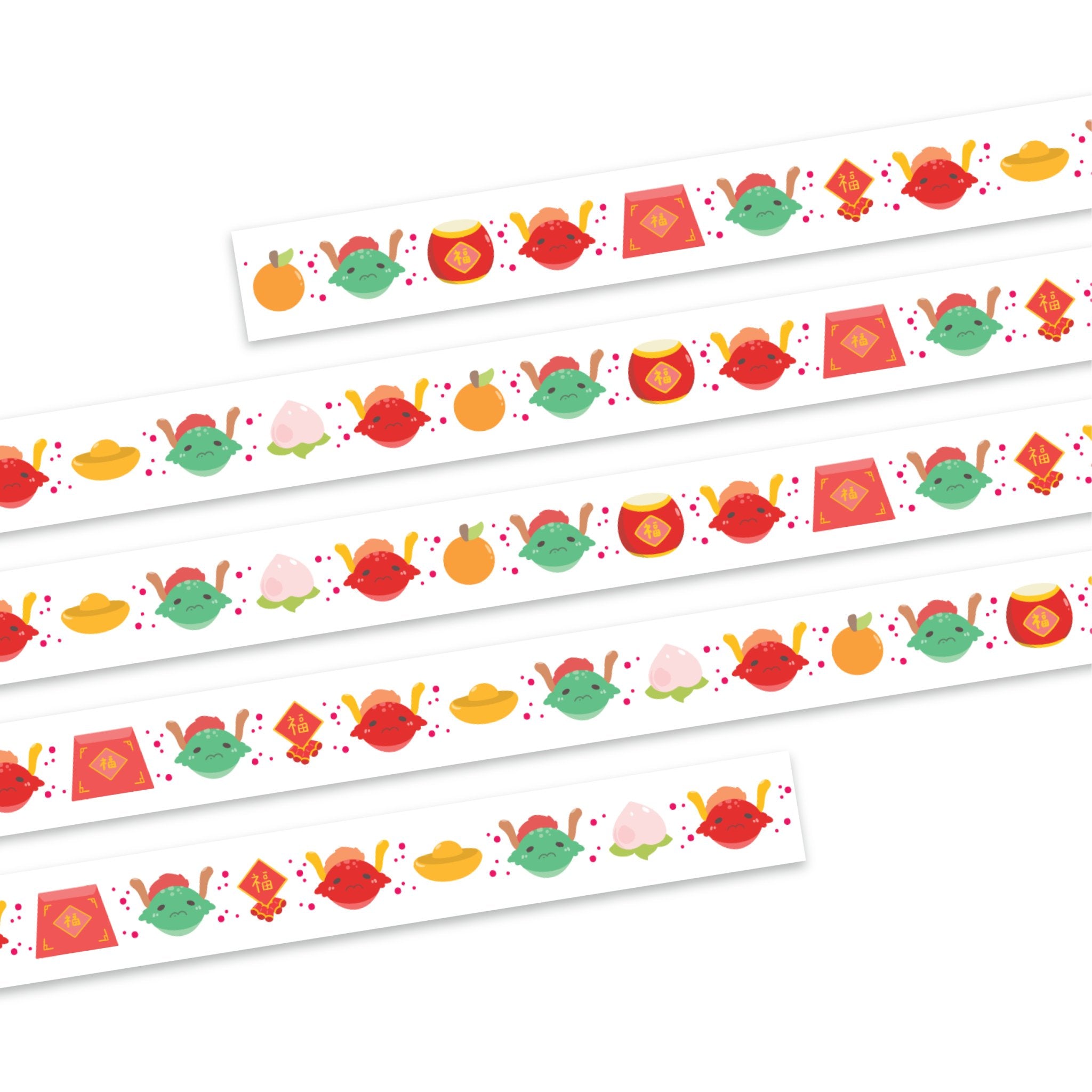 Washi Tape - Lil&#39; Dragons Accessories (10mm) - Holo Gold Foil - SumLilThings