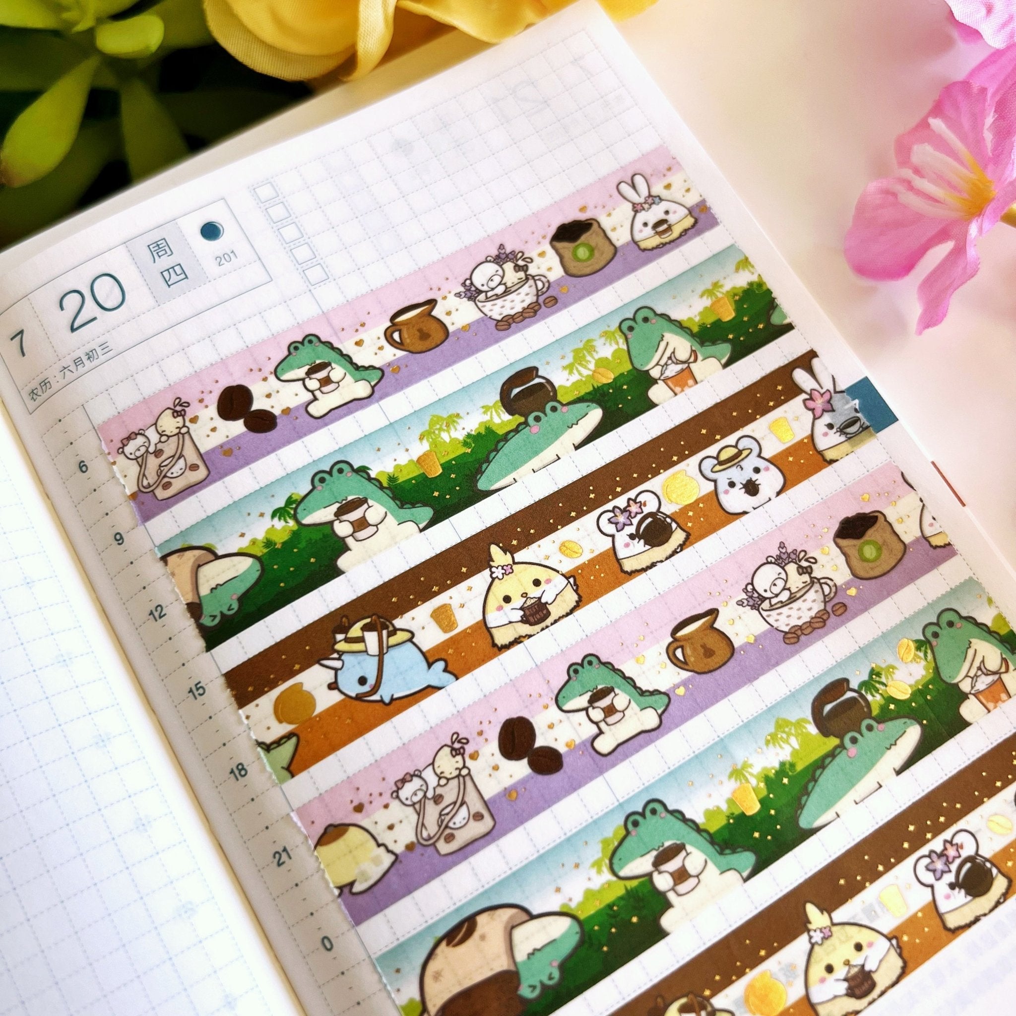Washi Tape - Lil' Toto the Barista - Gold Foil - 15mm - SumLilThings