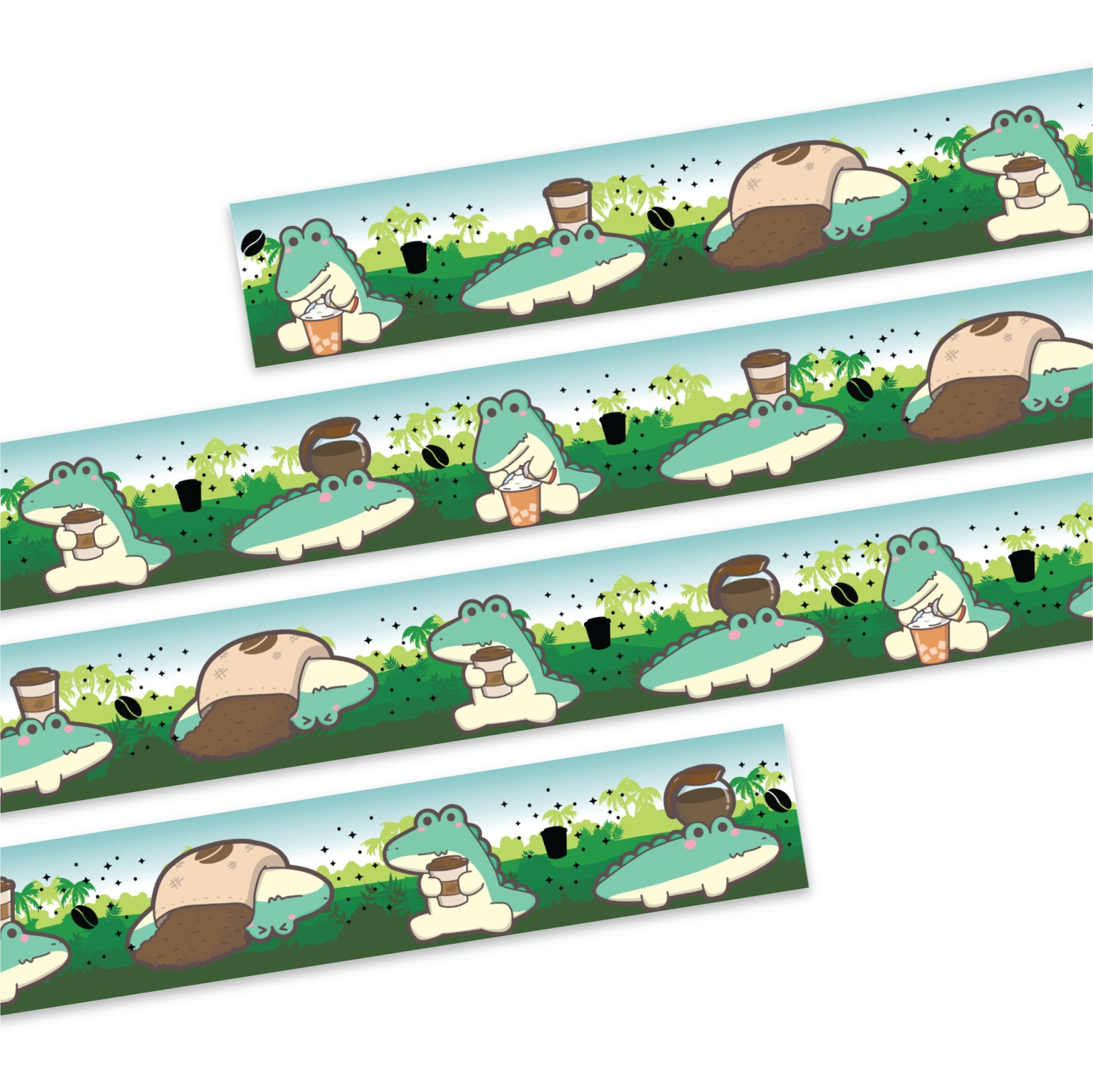 Washi Tape - Lil&#39; Toto the Barista - Gold Foil - 15mm - SumLilThings
