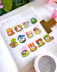 Washi Tape - Lil' Zodiac Animals (25mm) - Holo Gold Foil - SumLilThings