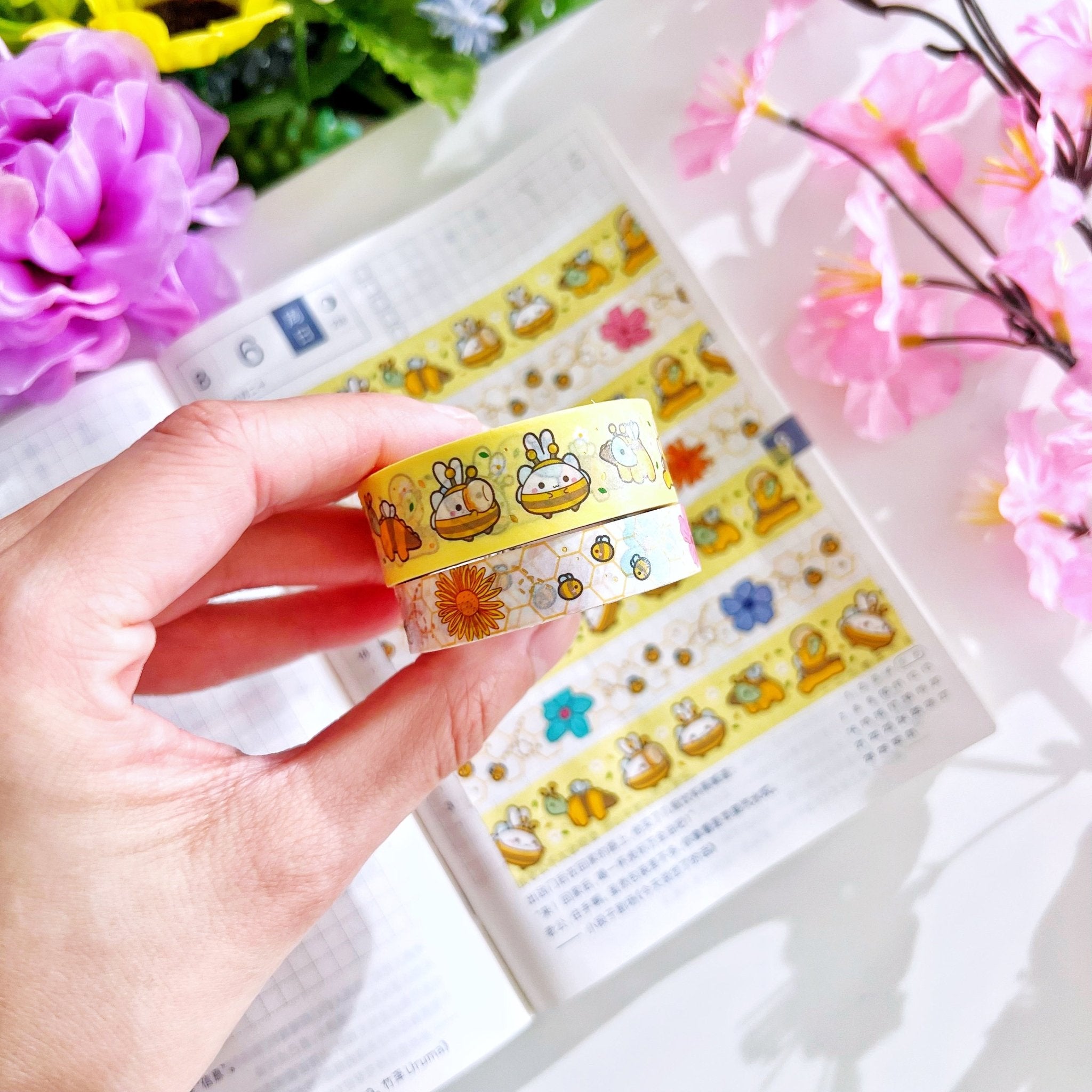 Washi Tape - Prized Bee - Holo Gold Foil (Set of 2) - SumLilThings