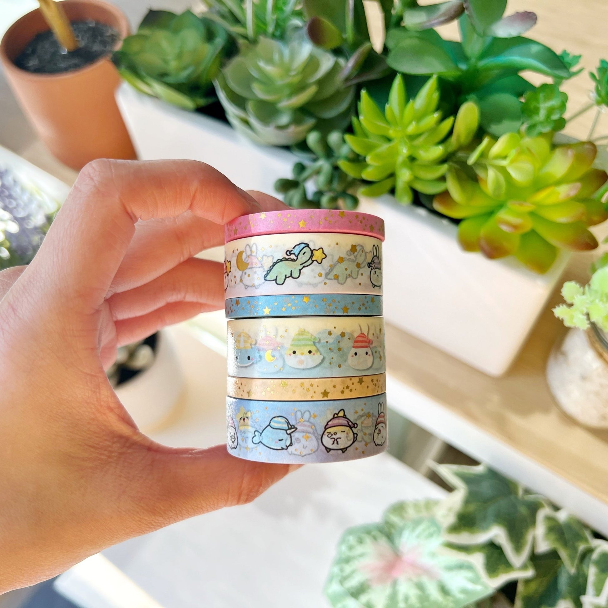 Washi Tape - Starry Slumber - Holo Gold Foil - Set of 6 - SumLilThings