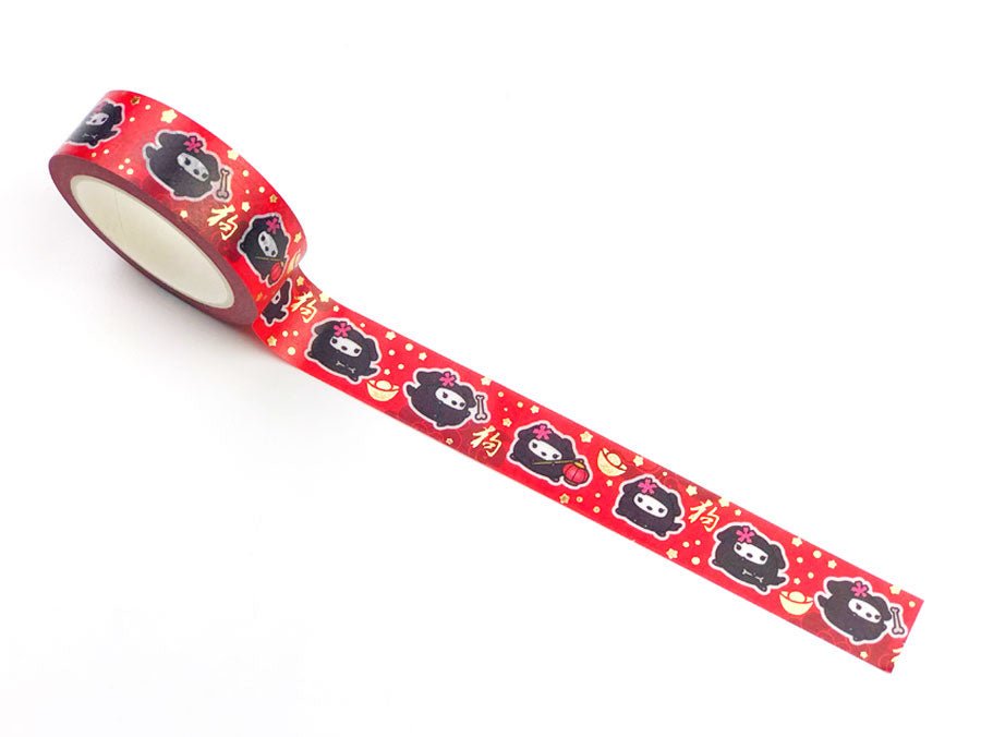 Washi Tape - Year of the Dog (15mm) - Gold Foil - SumLilThings