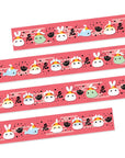 Washi Tape - Year of the Rabbit Dolls (15mm) - Holo Gold Foil - SumLilThings