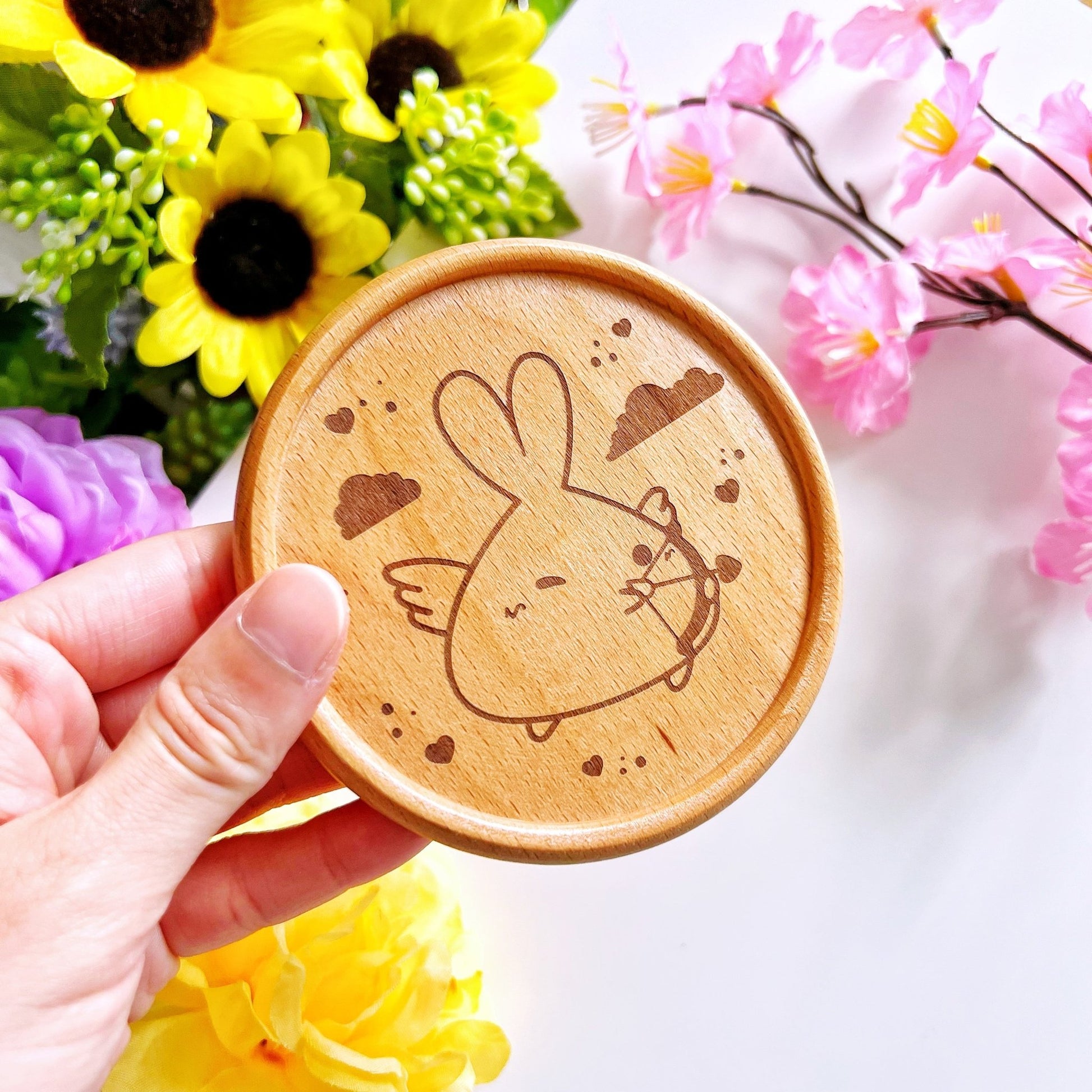 Wooden Coaster - Cupid Lil - SumLilThings