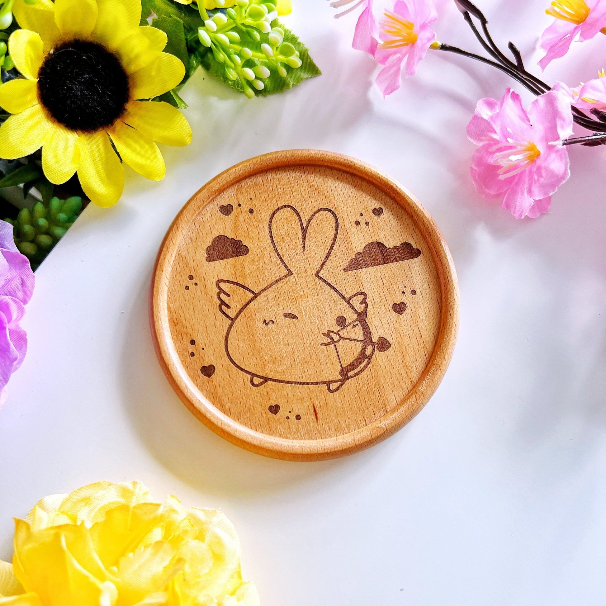 Wooden Coaster - Cupid Lil - SumLilThings