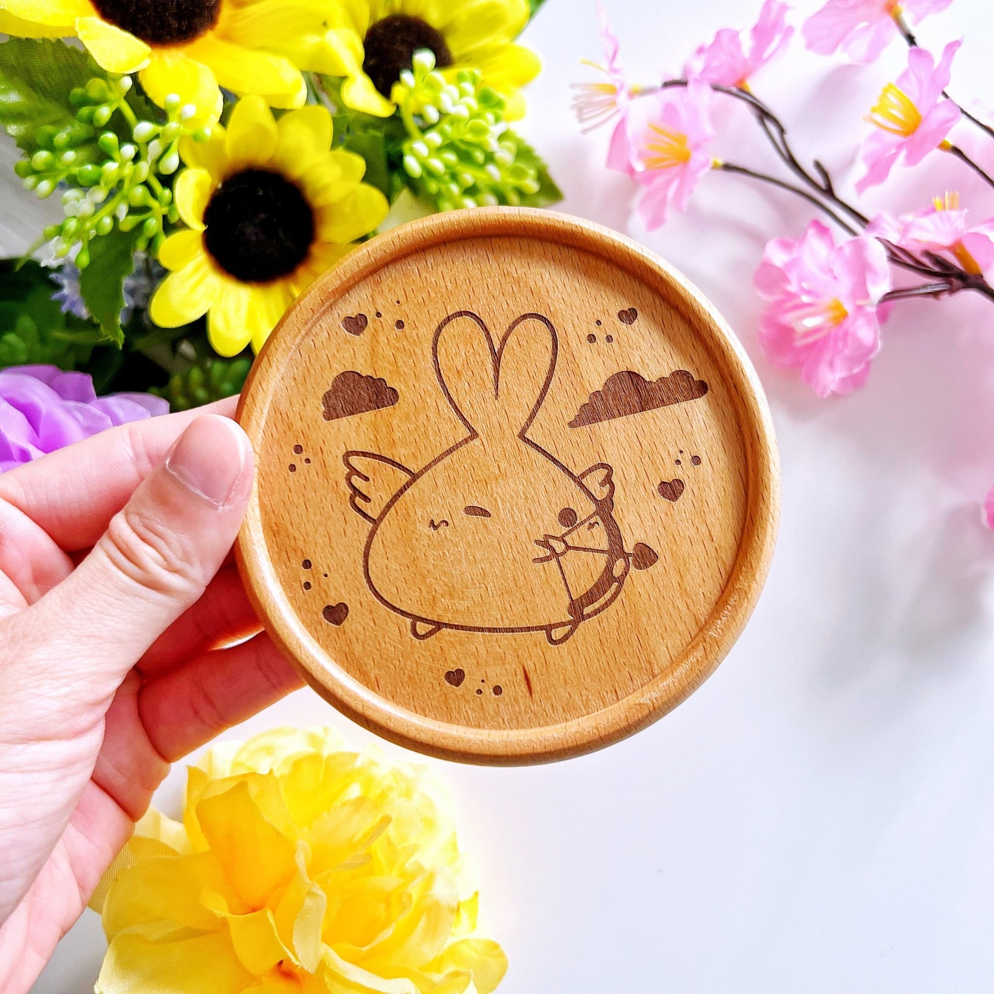 Wooden Coaster - Cupid Lil - SumLilThings