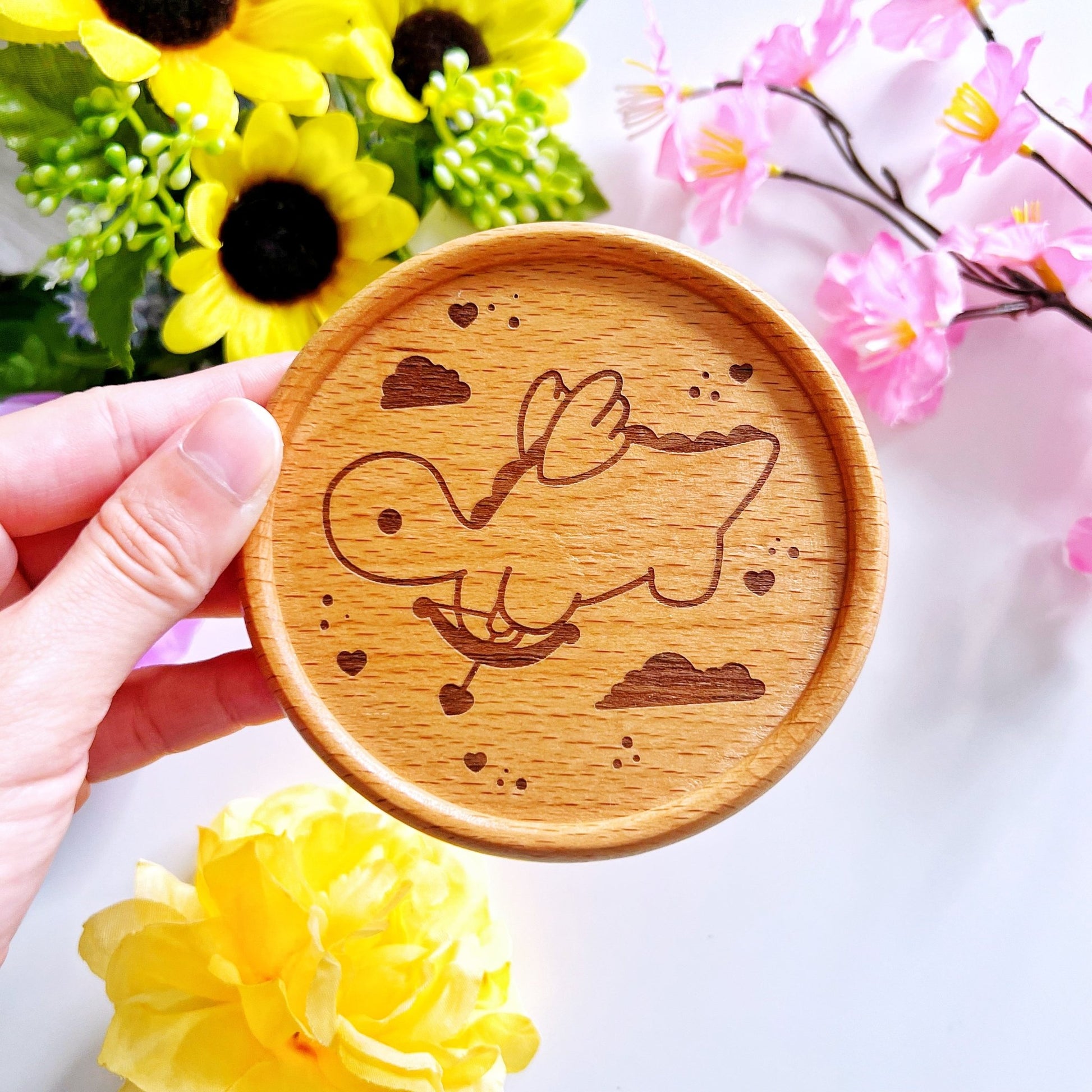 Wooden Coaster - Cupid Nohnoh - SumLilThings