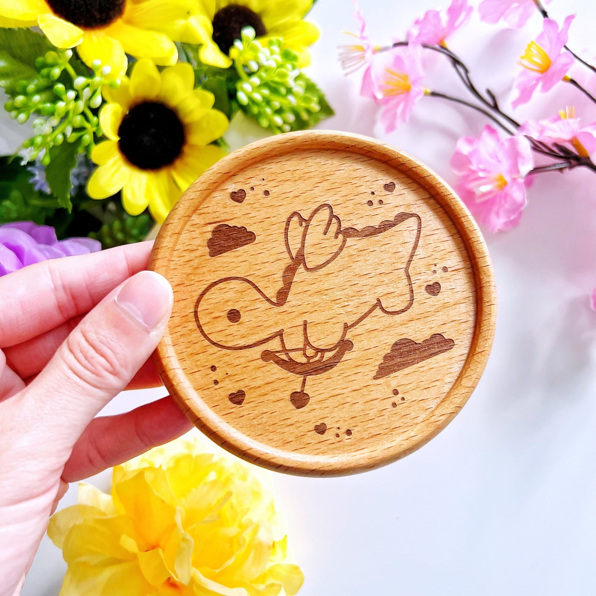 Wooden Coaster - Cupid Nohnoh - SumLilThings