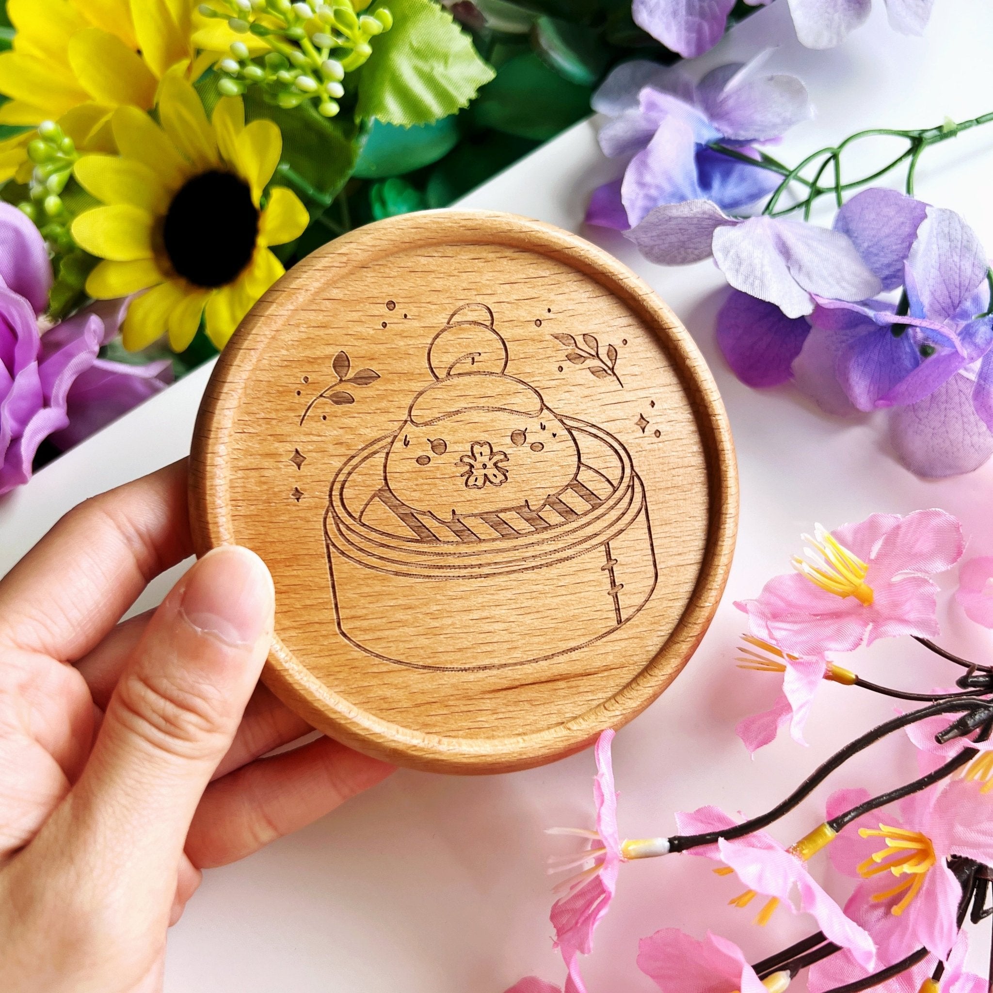 Wooden Coaster - Dimsum (Set of 2) - SumLilThings