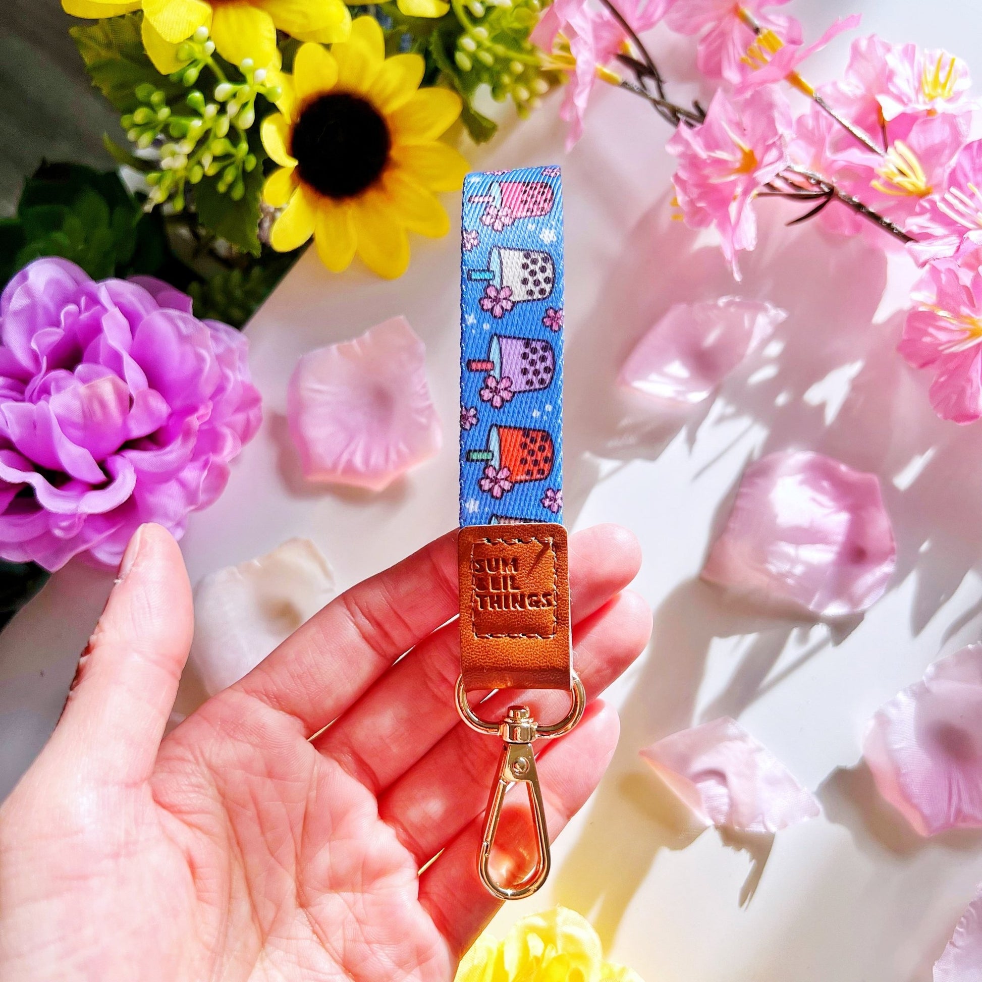 Wrist Lanyard - Lil' Sakura Boba Cups - SumLilThings