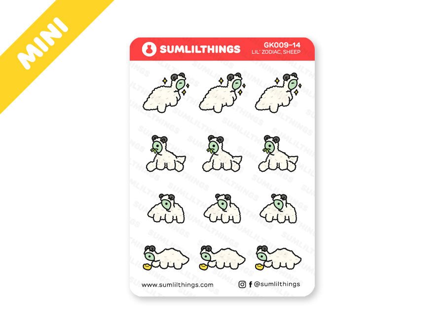 Year of the Sheep Stickers - Mini Sheet - SumLilThings